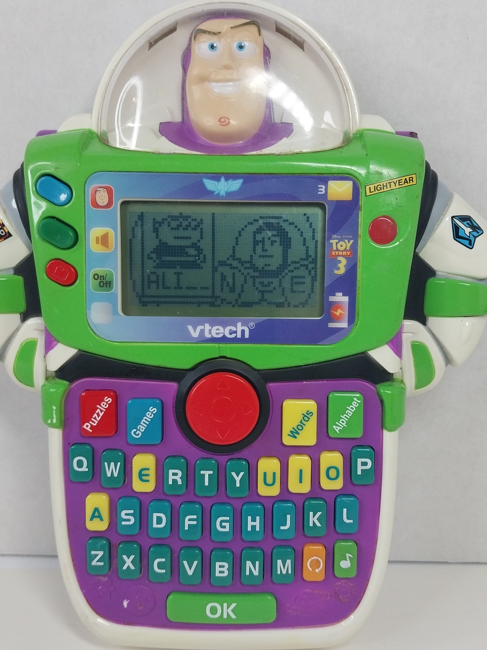 VTech Toy Story 3 BUZZ LIGHTYEAR Learn & Go Electronic Handheld - WORKS!!!